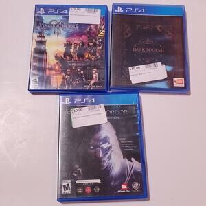 PS4 RPG Game Lot (Dark Souls 2, Kingdom Hearts, Shadow Of Mordor)